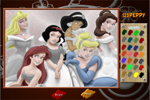 Jeu de coloriage de princesses