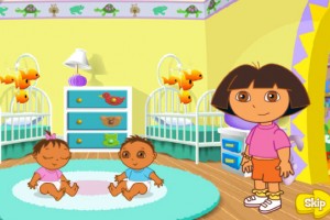 Jeu dora avec les bebe