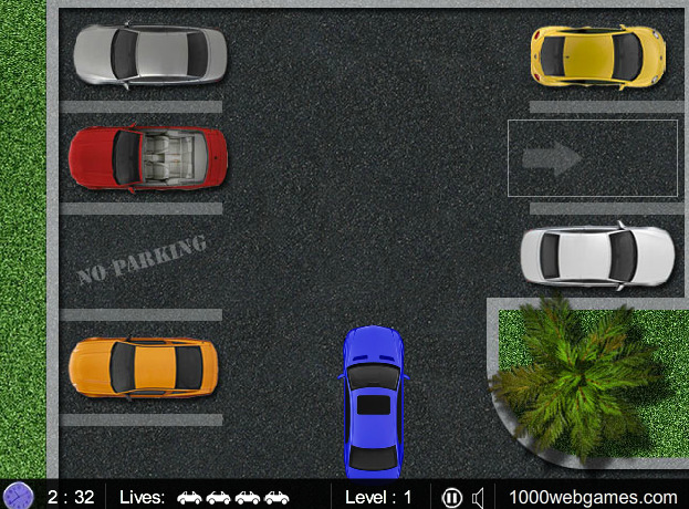 voiture a garer dans un parking