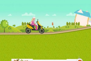 Jeu barbie en scooter