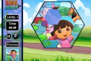 Jeu dora puzzle hexagone