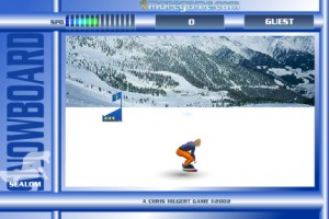 Jeu snowboard slalom