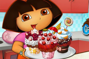 Jeu de Dora cupcakes